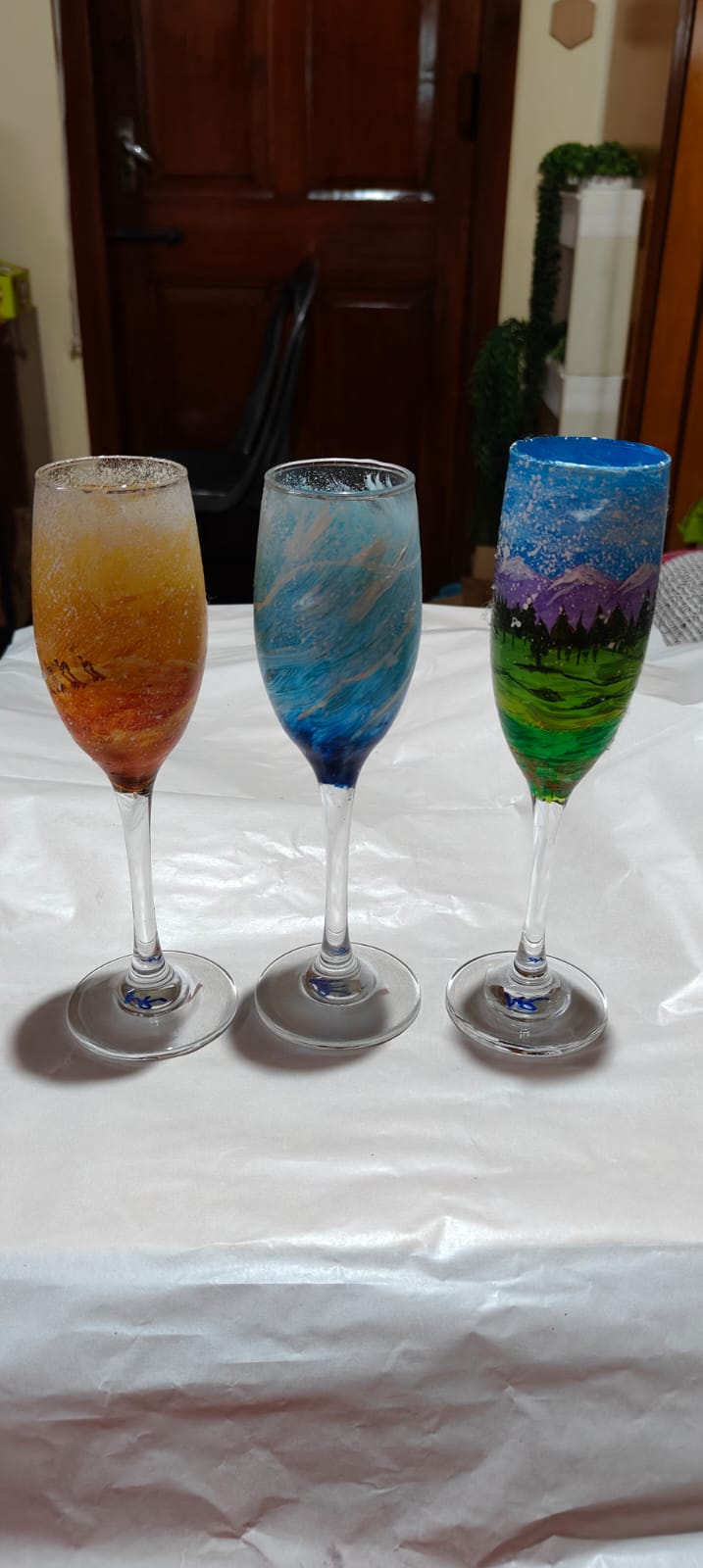 Acrylic On Wine Glass
